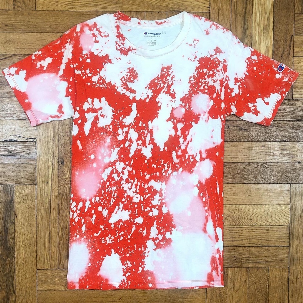 Champion Custom Bleach Dyed Shirt Small